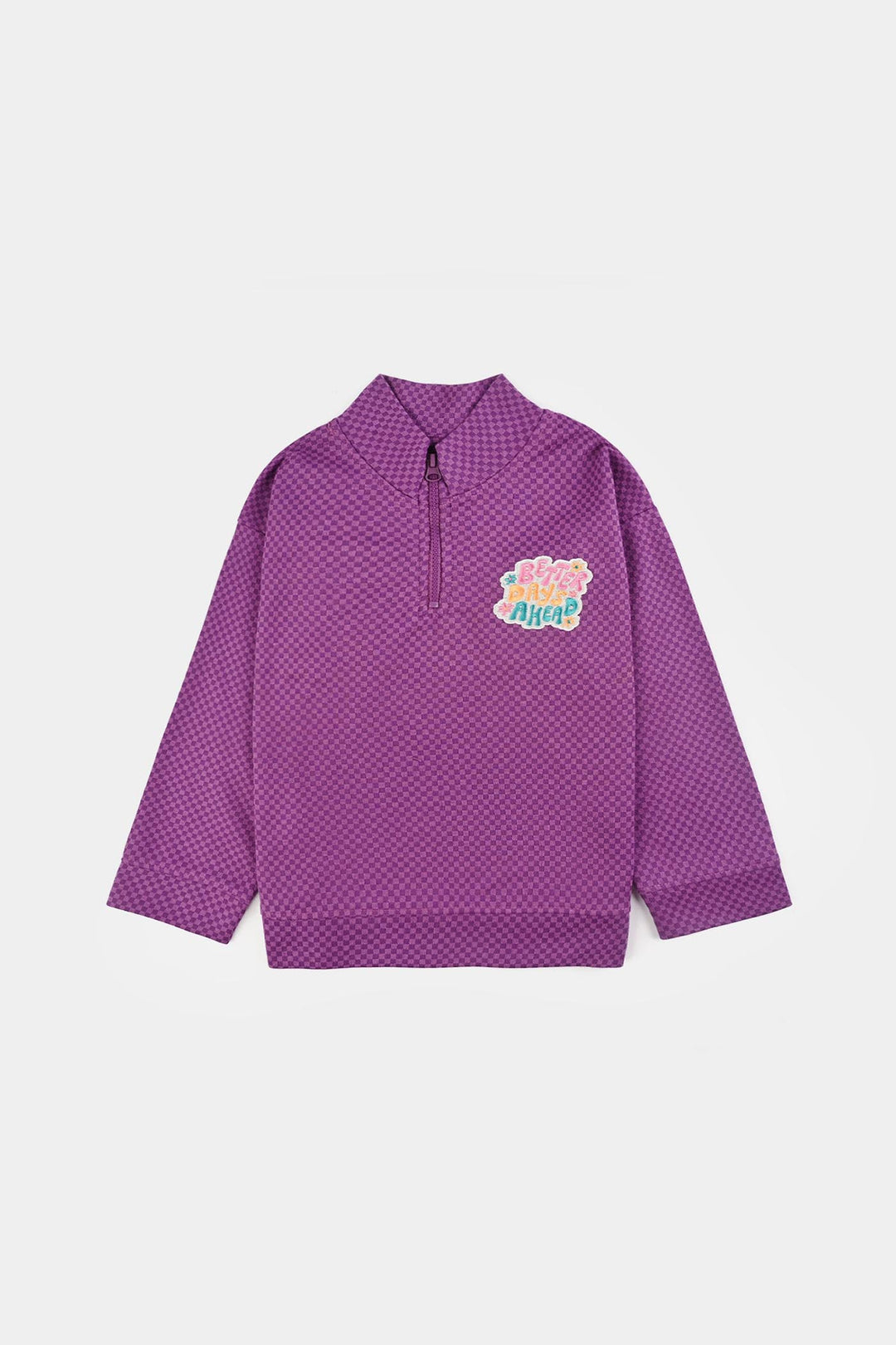 Girls Jacquard 2 Piece BETTER DAYS-Purple