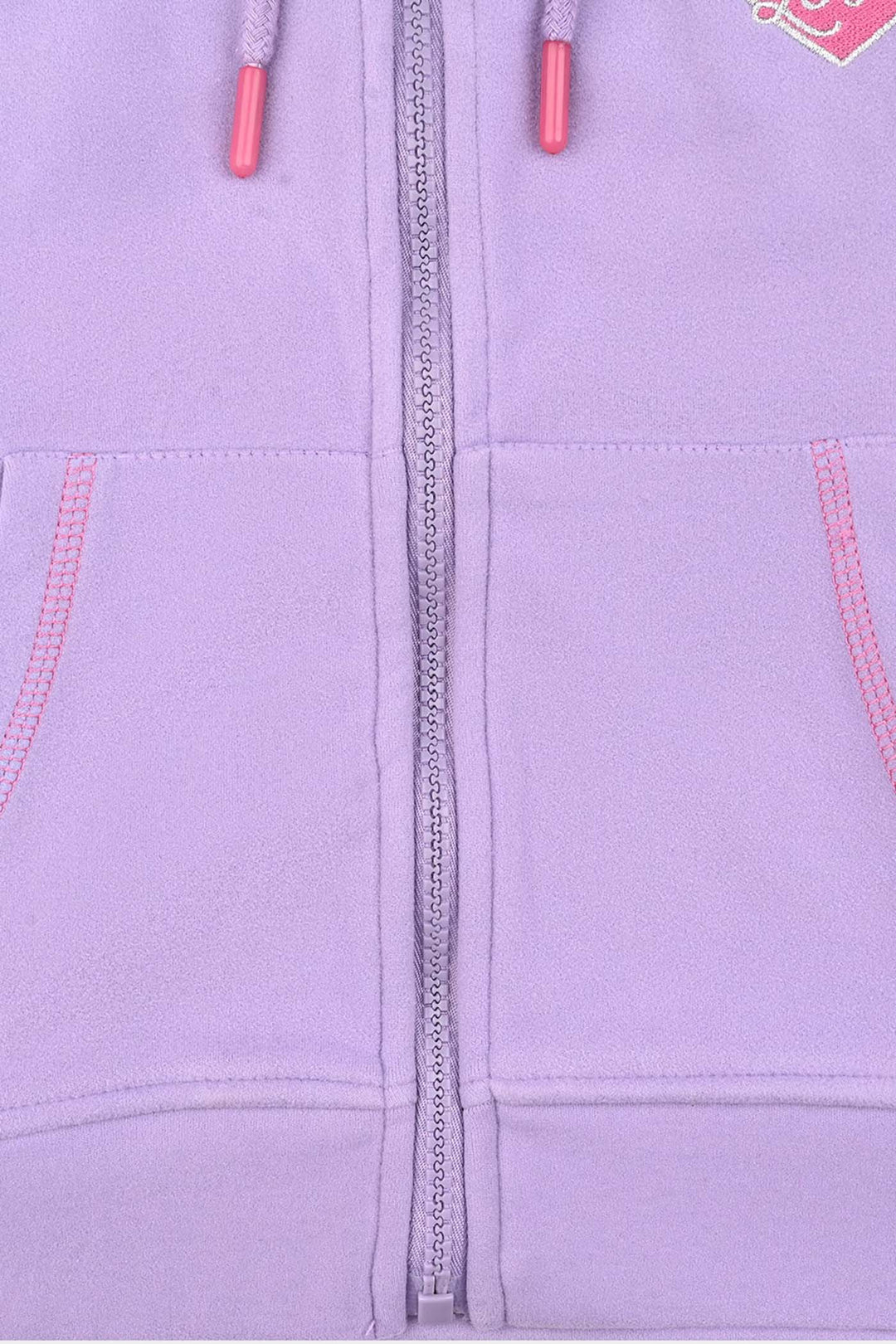 Girls Fleece Jacket MORE SELF LOVE-PURPLE