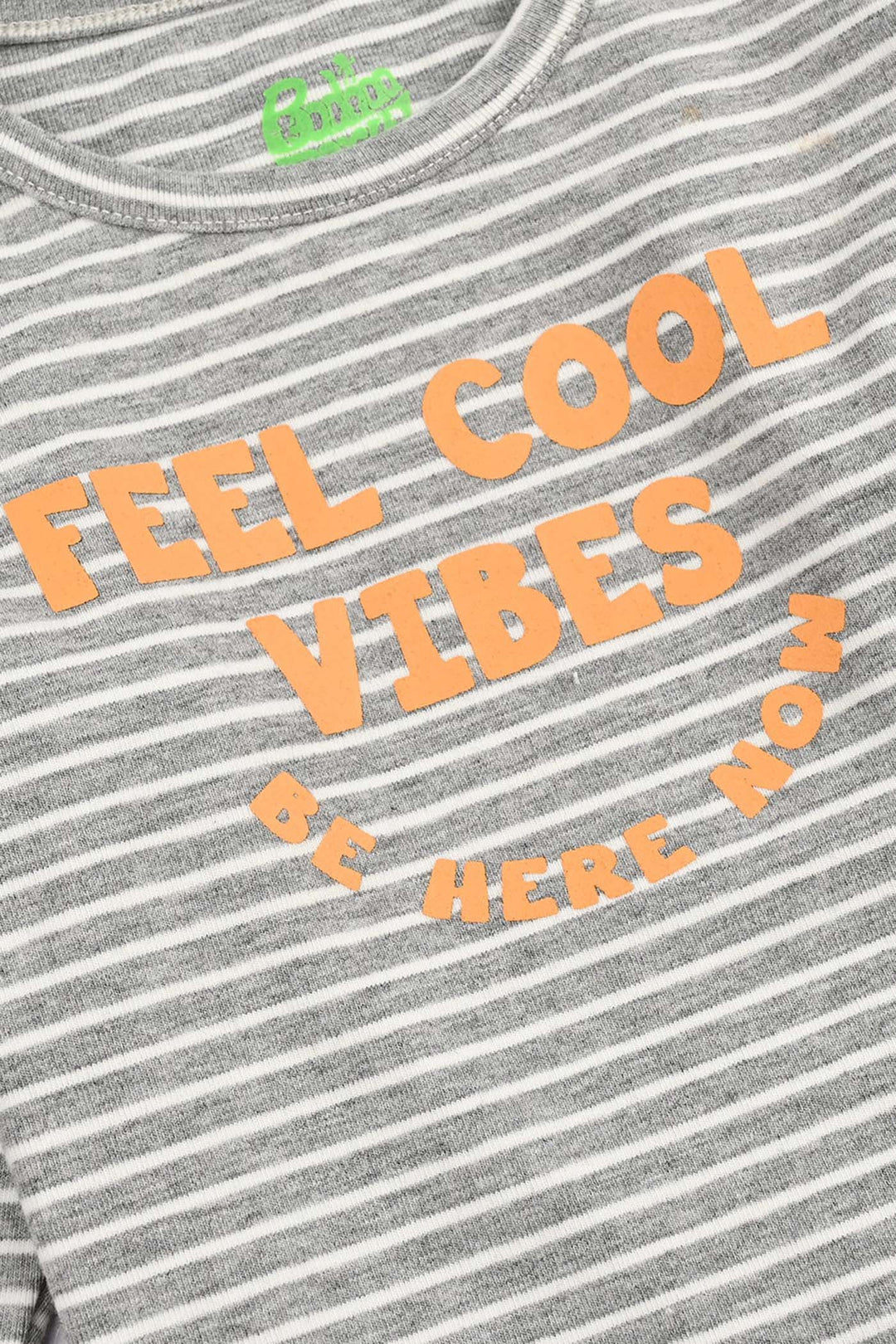 Infant Boys Jersey/Terry T-Shirt F/S HERE COMES THE FUN-GREY