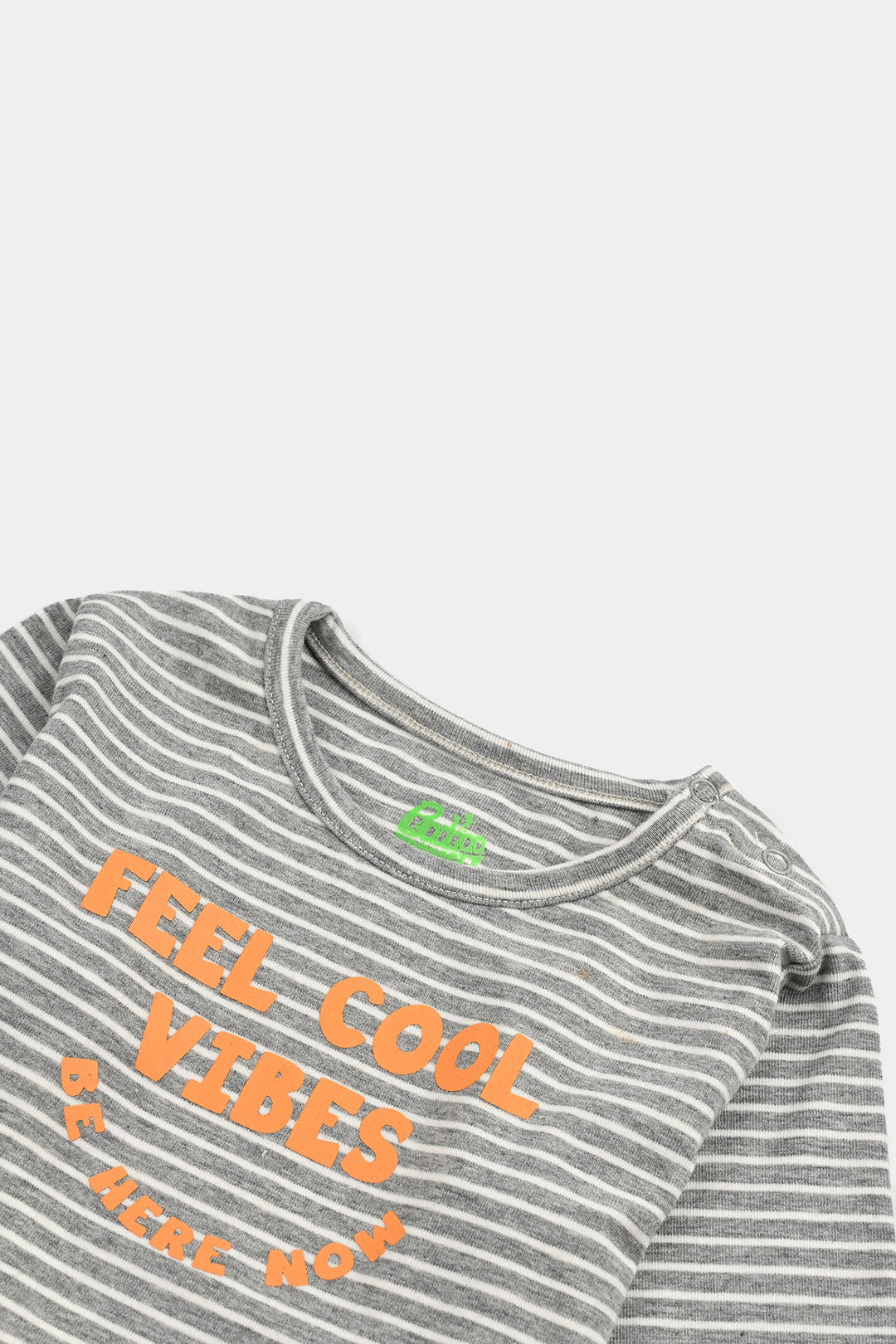 Infant Boys Jersey/Terry T-Shirt F/S HERE COMES THE FUN-GREY
