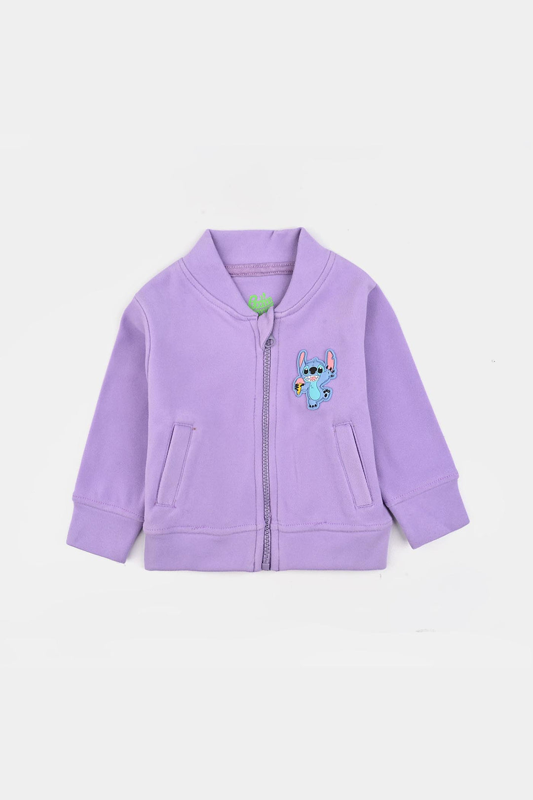Infant Girls Fleece Jacket STITCH-PURPLE
