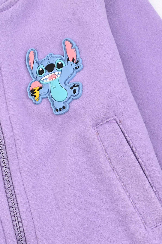 Infant Girls Fleece Jacket STITCH-PURPLE