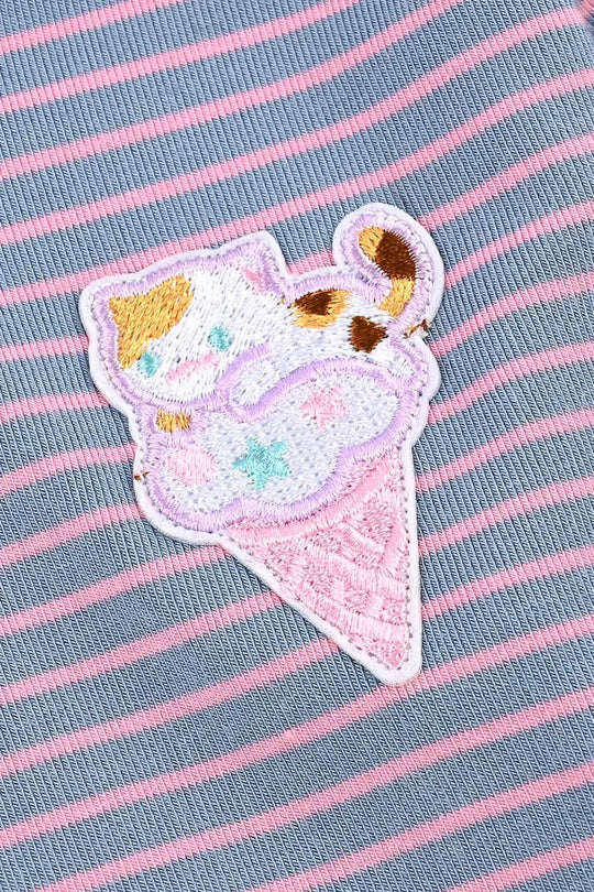 Infant Girls Jersey/Terry T-Shirt F/S CAT - GREY