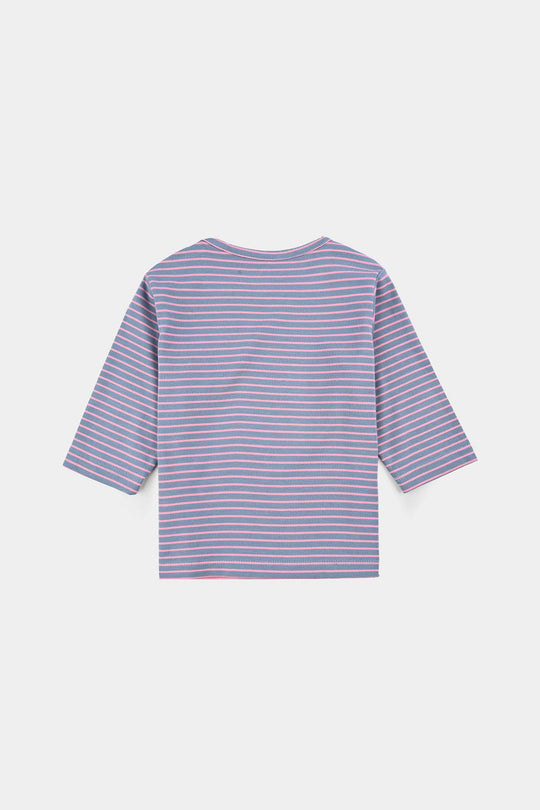 Infant Girls Jersey/Terry T-Shirt F/S CAT - GREY