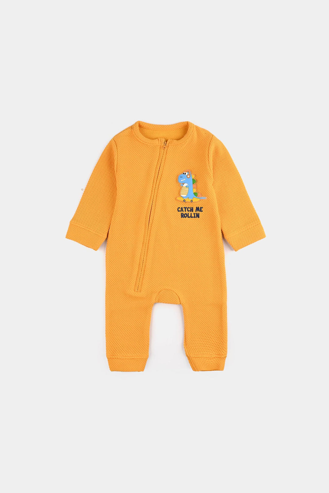 Infant Boys Jacquard Romper - Yellow