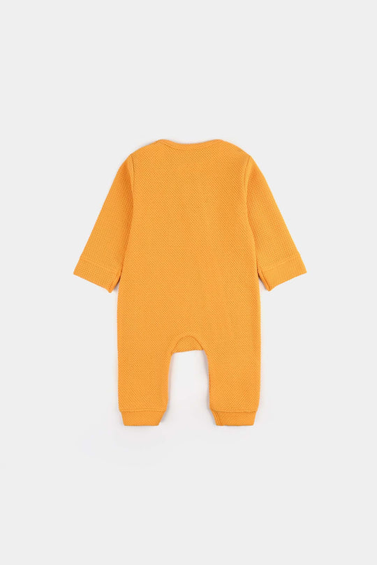 Infant Boys Jacquard Romper - Yellow