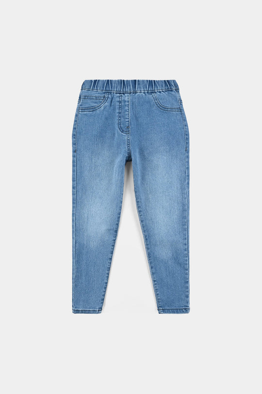 Girls Denim Stretch Jeggings Basic - LIGHT BLUE