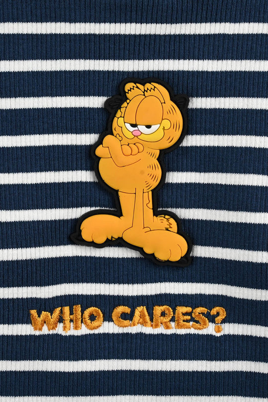 Boys Rib T-Shirt F/S Character- Blue/White Stripe