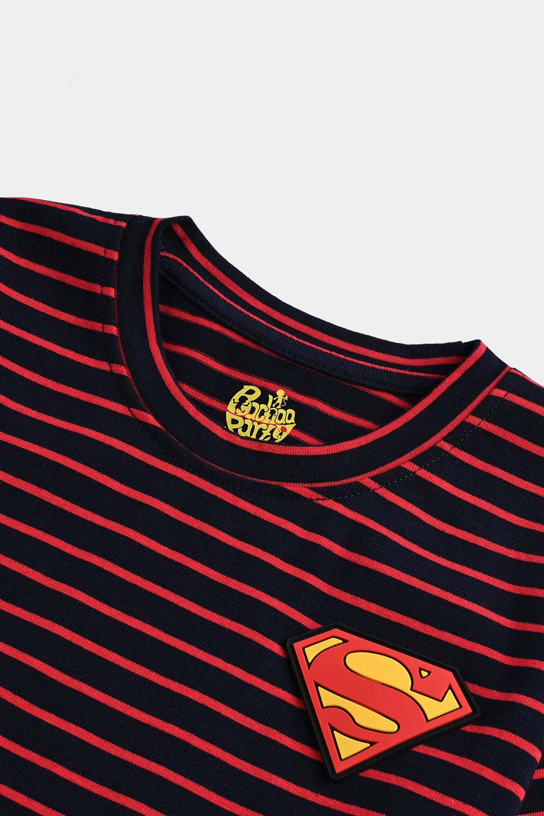 Boys Microfiber Jersey T-Shirt H/S - Blue/Red/Stripe