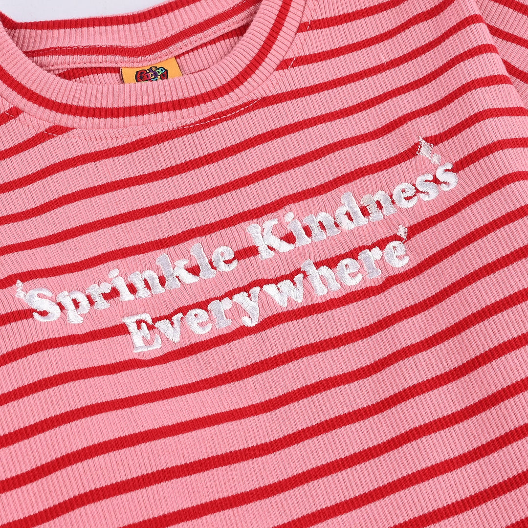 Girls Rib T-Shirt F/S SPRINKLE KINDNESS