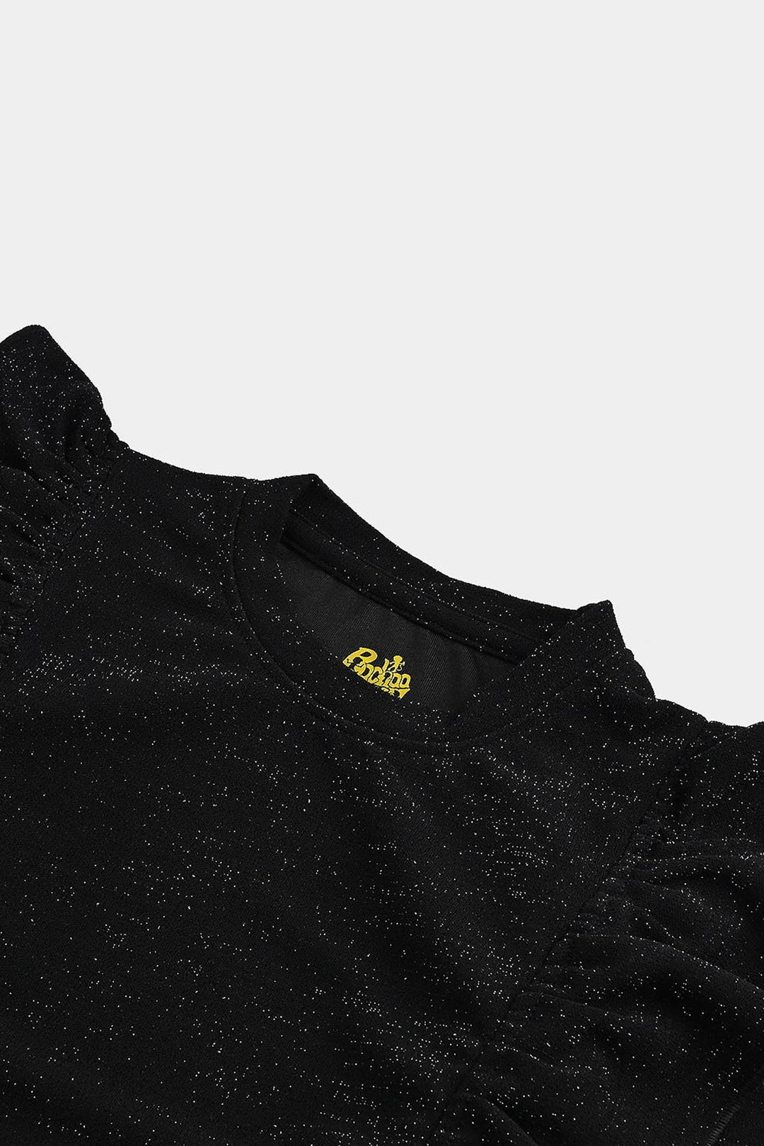 Girls Microfiber Jersey T-Shirt F/S Black LUREX - BLACK