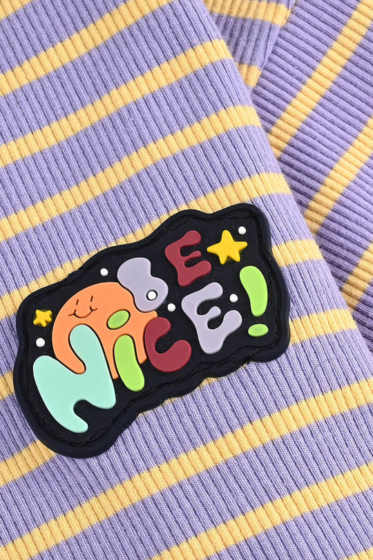 Girls Rib T-Shirt H/S Be Nice