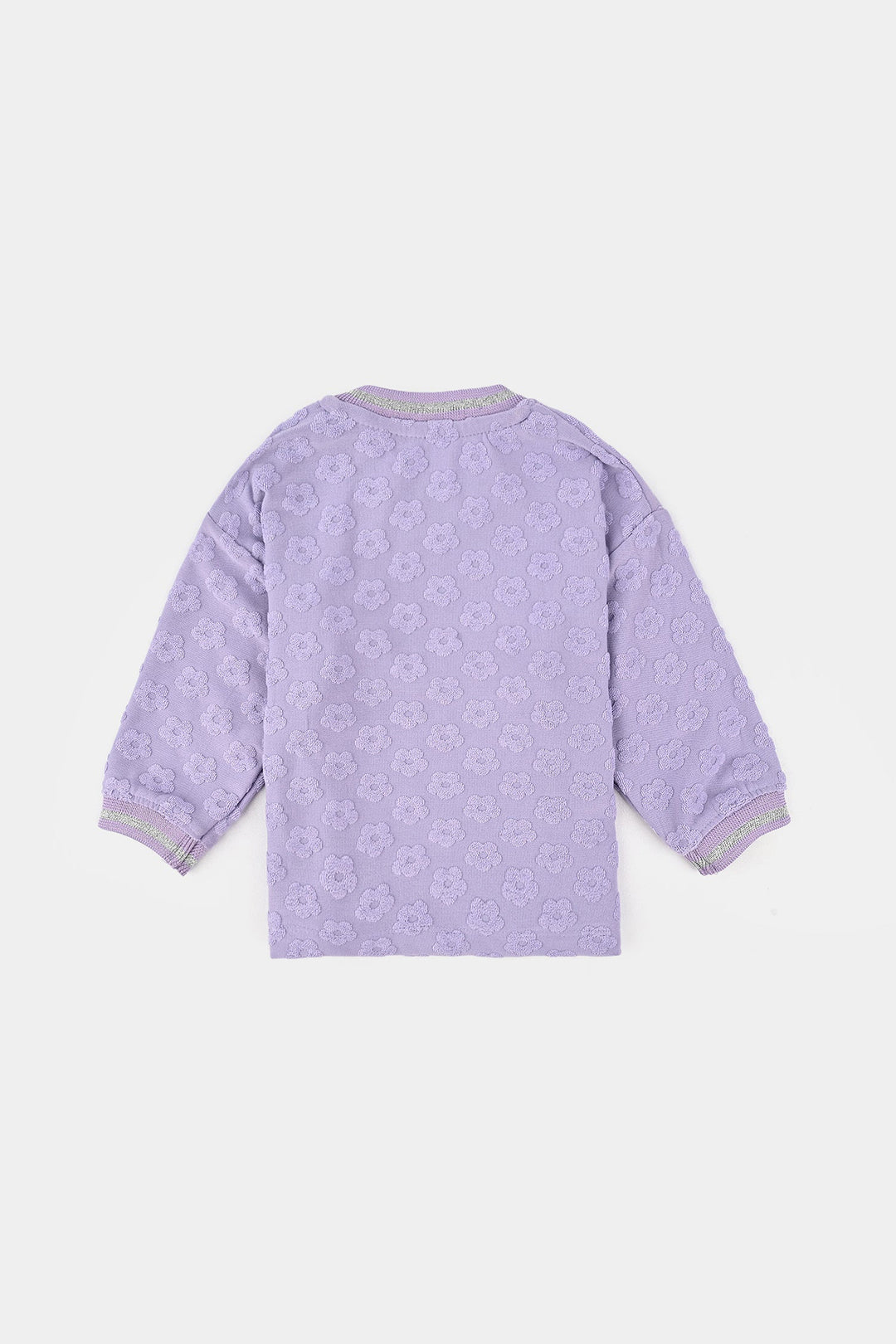 Infant Girls Jacquard T-Shirt F/S LILAC FLOWER FABRIC - Purple