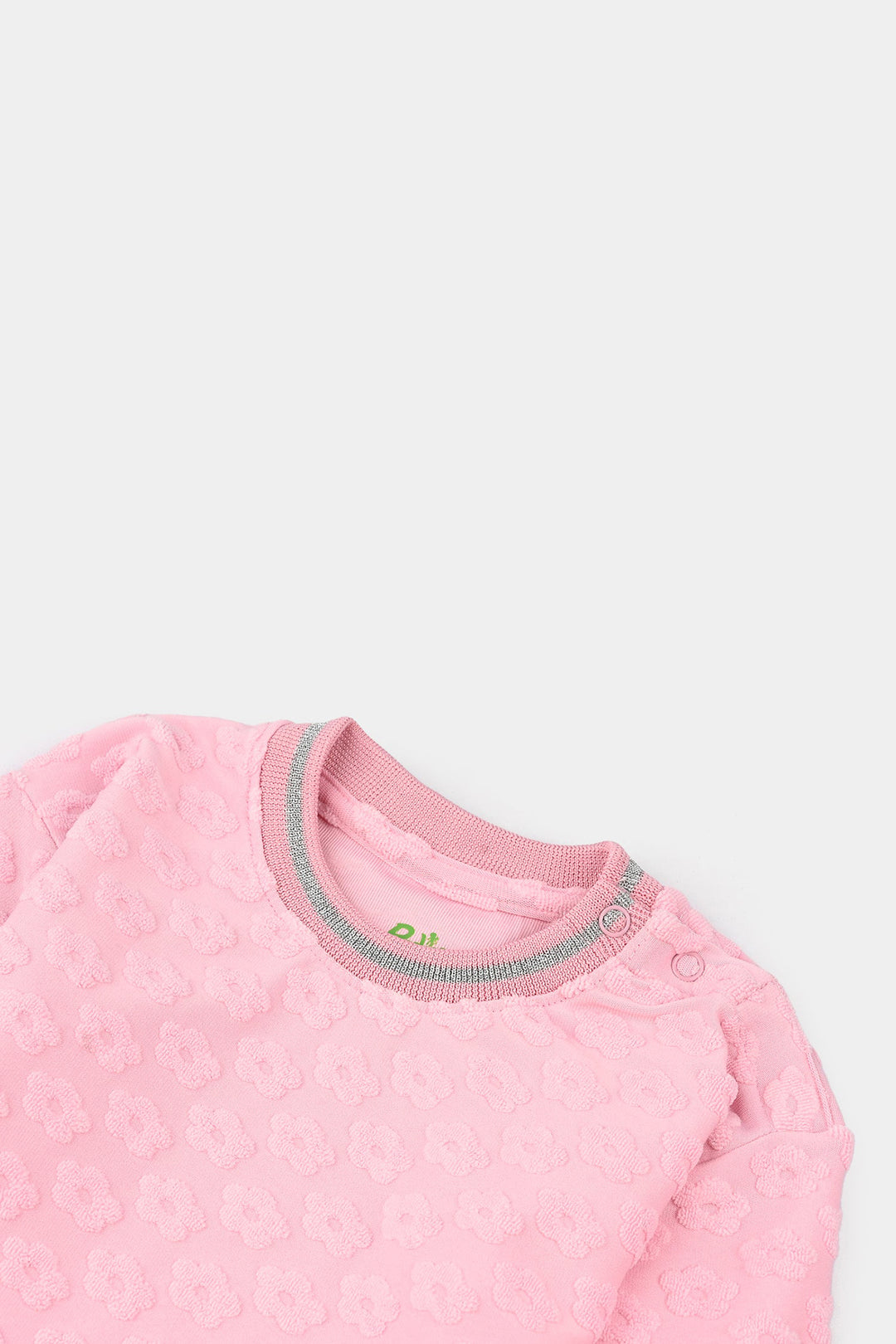 Infant Girls Jacquard T-Shirt F/S FLOWER FABRIC - Pink