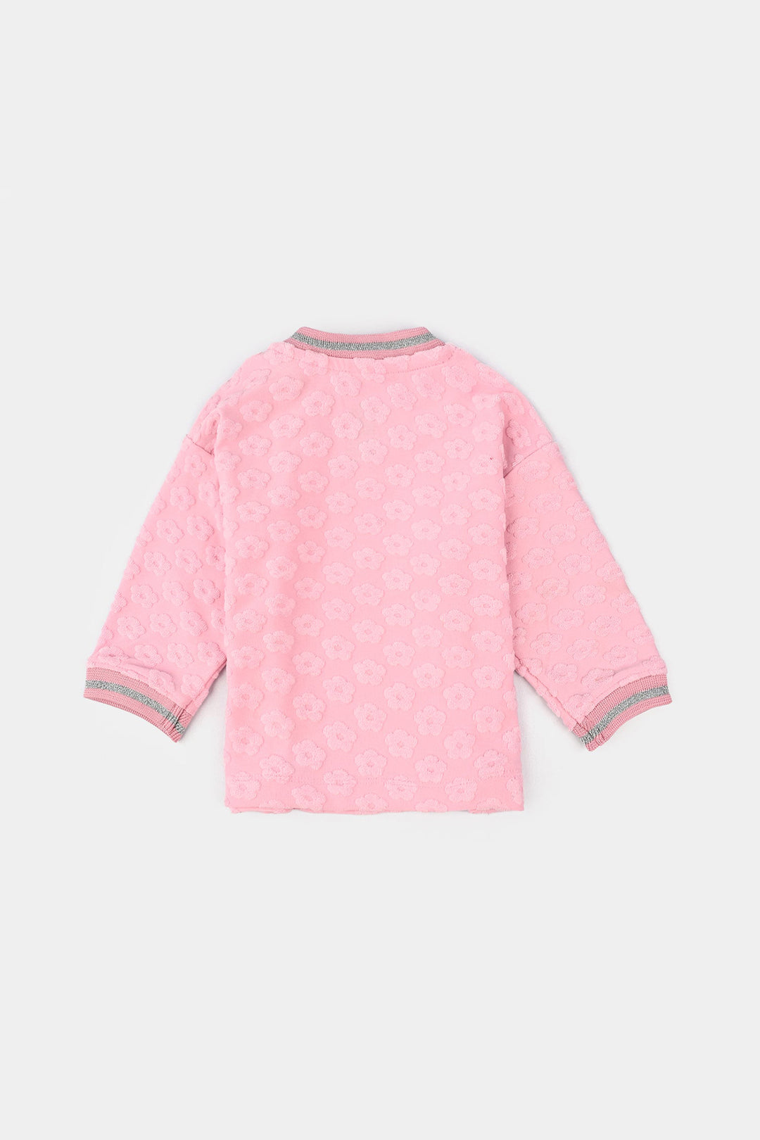 Infant Girls Jacquard T-Shirt F/S FLOWER FABRIC - Pink