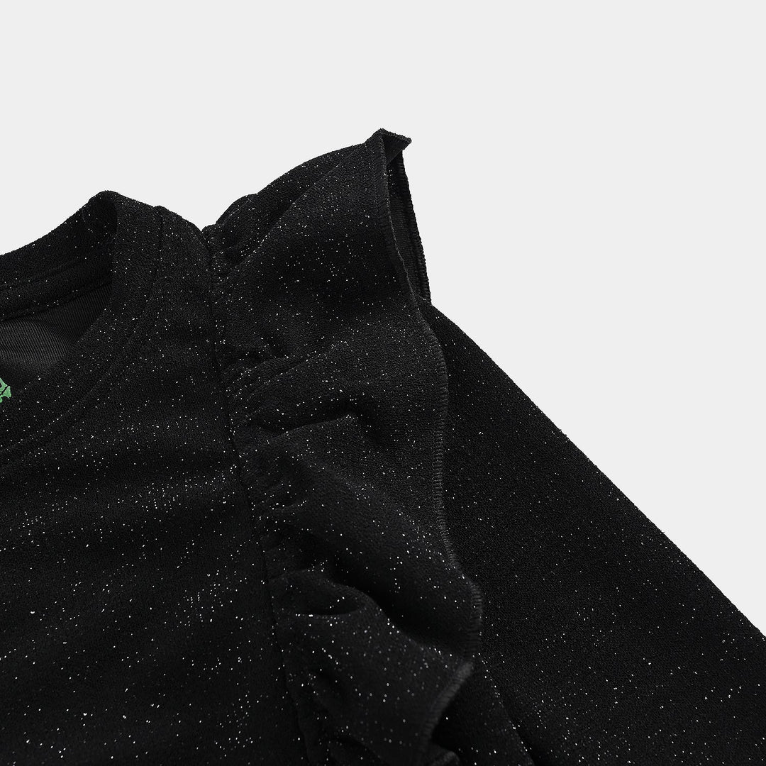 Infant Girls Microfiber Jersey T-Shirt F/S Black LUREX