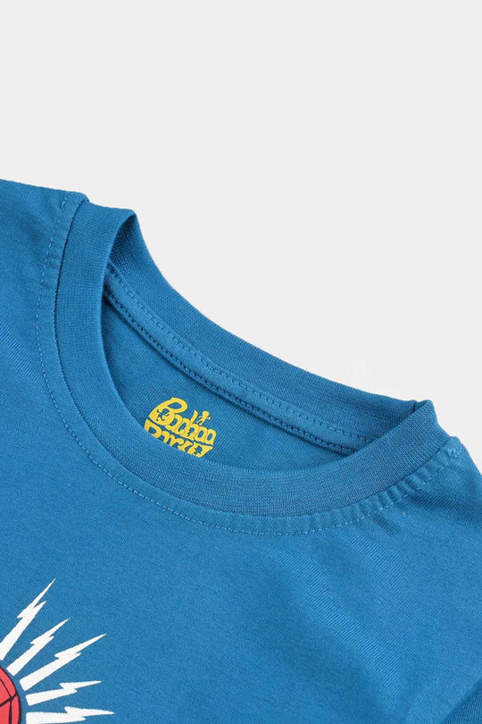 Boys Jersey/Terry T-Shirt H/S-Blue