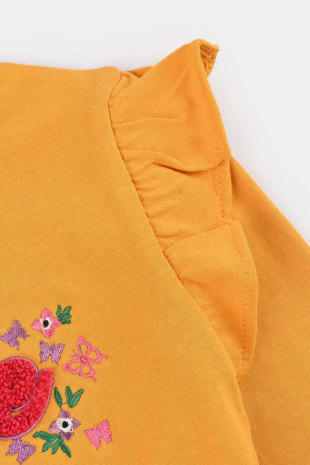 Girls Jersey/Terry T-Shirt F/S SMILE-Yellow