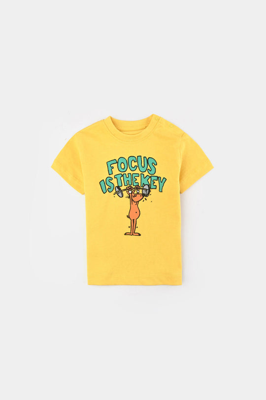 Infant Boys Jersey/Terry T-Shirt FOCUS IS THE KEY