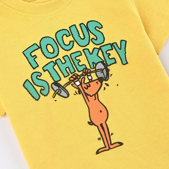 Infant Boys Jersey/Terry T-Shirt FOCUS IS THE KEY