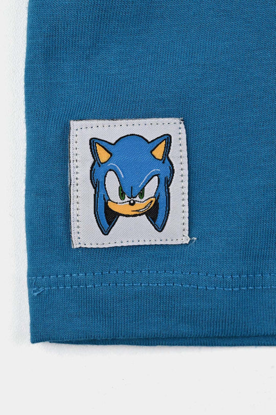Infant Boys Jersey/Terry T-Shirt F/S-Blue