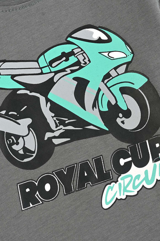 Infant Boys Jersey/Terry T-Shirt ROYAL CUP