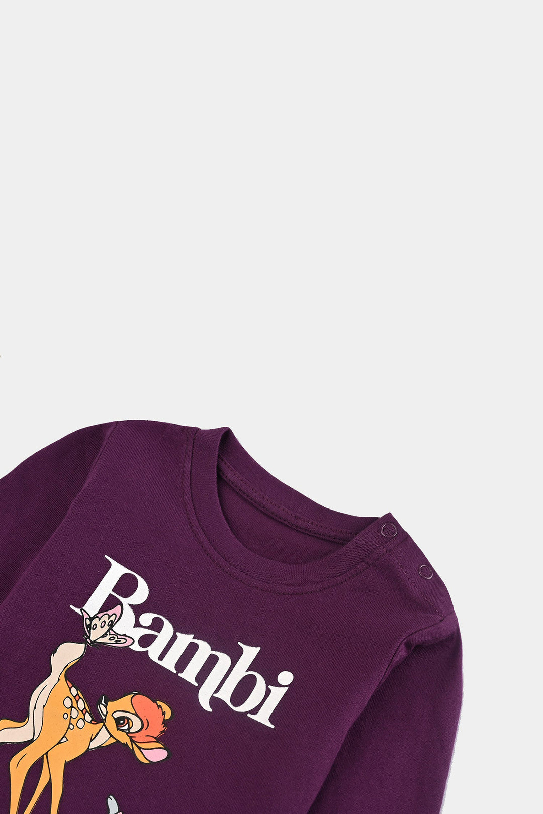Infant Girls Jersey/Terry T-Shirt F/S BAMBI-Dark Purple