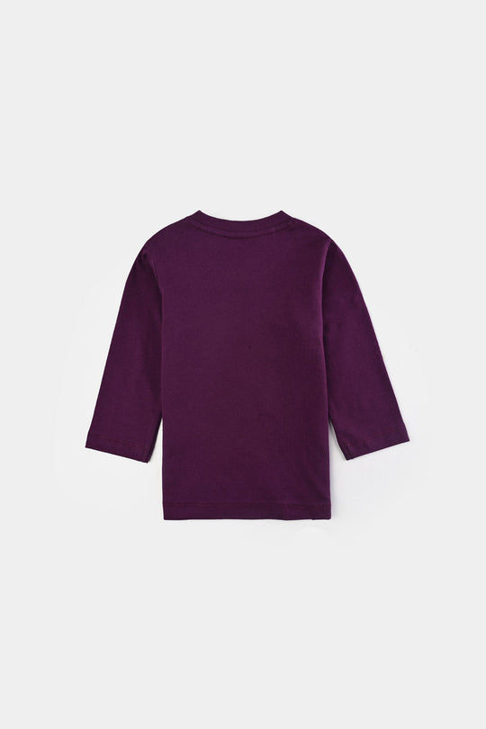 Infant Girls Jersey/Terry T-Shirt F/S BAMBI-Dark Purple