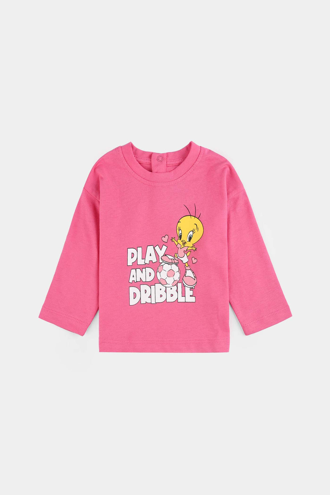 Infant Girls Jersey/Terry T-Shirt - Pink