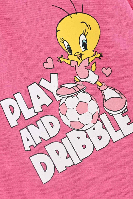 Infant Girls Jersey/Terry T-Shirt - Pink