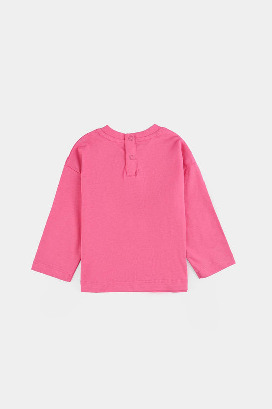 Infant Girls Jersey/Terry T-Shirt - Pink