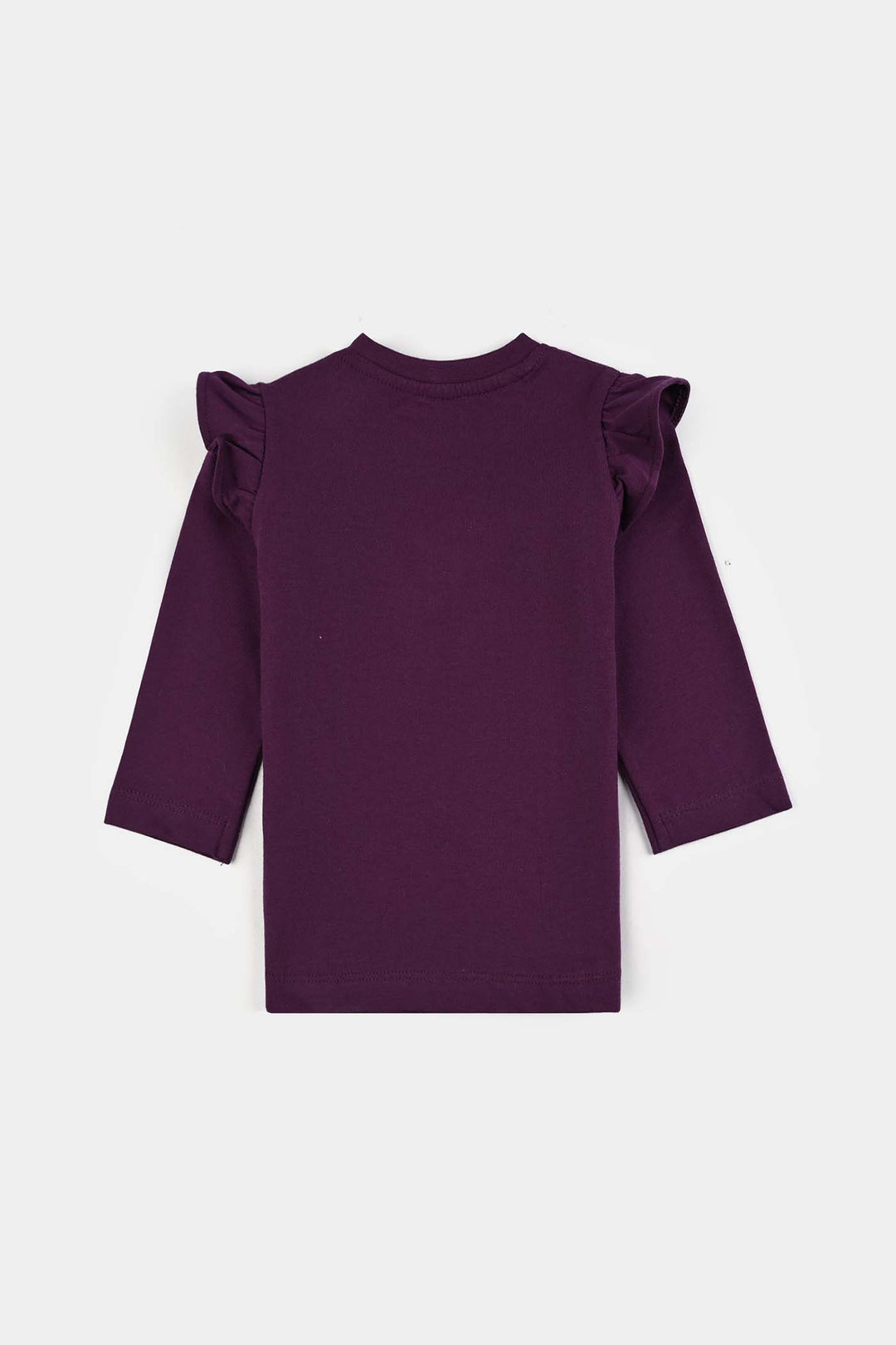 Infant Girls Jersey/Terry T-Shirt F/S YOU ARE BEAUTIFUL-Dark Purple