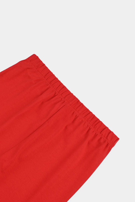 Girls Jersey/Terry Tights Red-Chines.Red