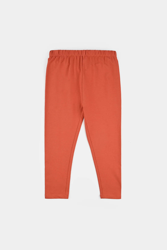 Girls Jersey/Terry Tights Orange-Burn Orange