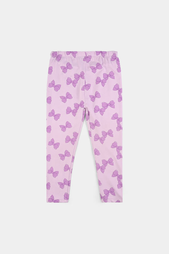 Girls Jersey/Terry Printed Tights BOW