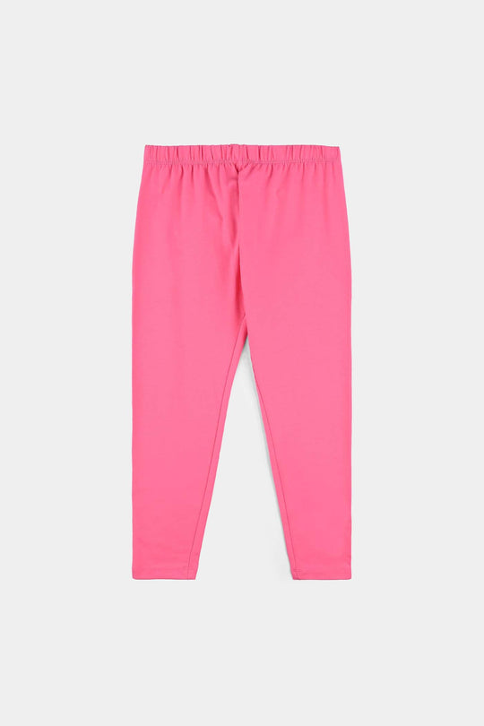 Girls Jersey/Terry EMB Tights Lurex Hearts-Pink