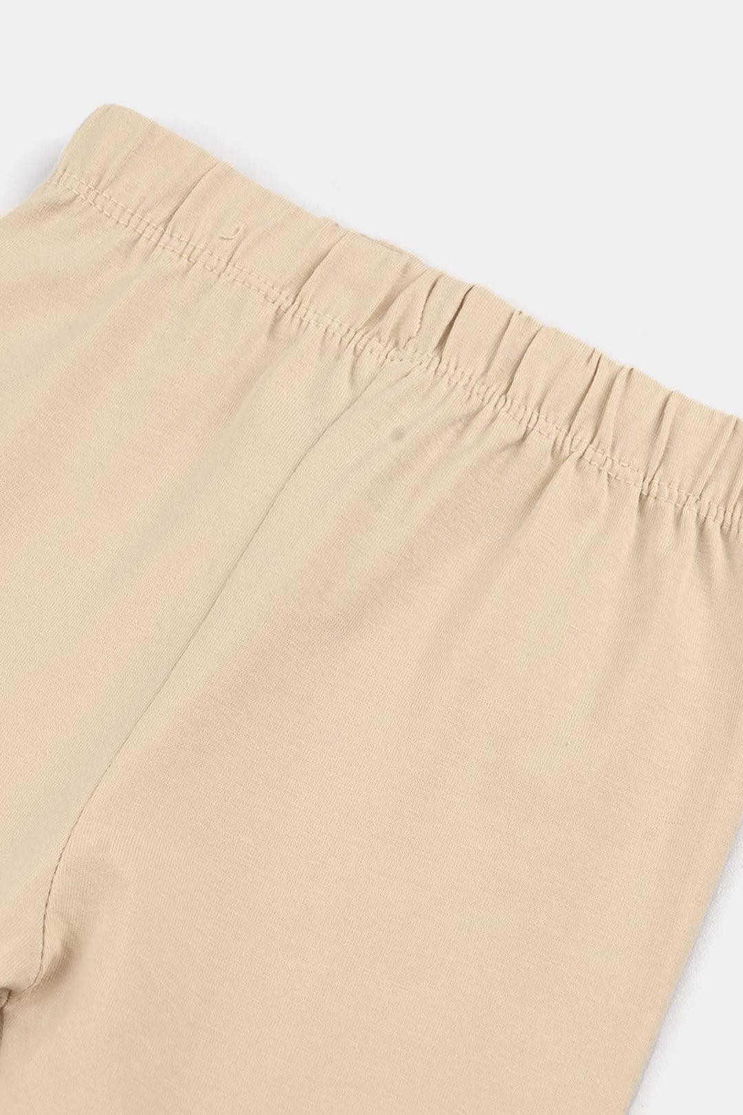 Infant Girls Jersey/Terry Tights Brown-Wood.Ash
