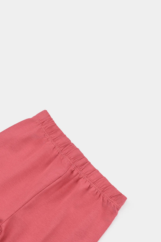 Infant Girls Jersey/Terry Tights Pink
