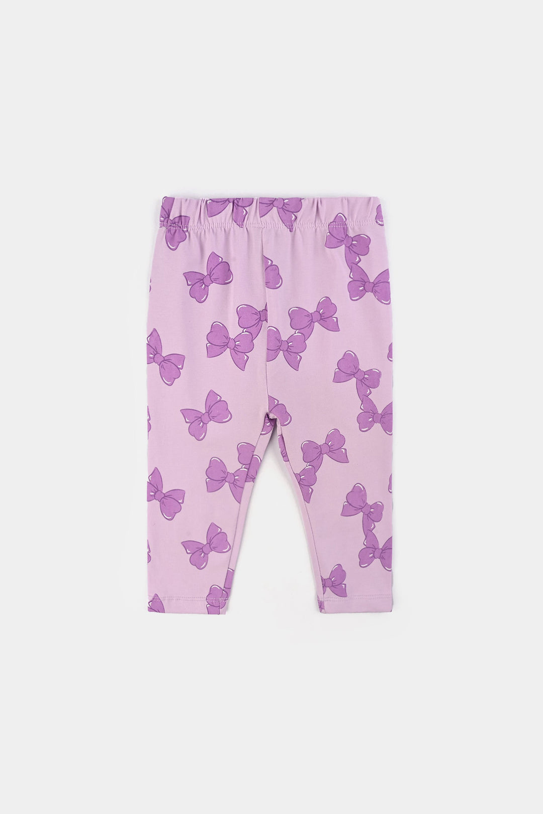 Infant Girls Jersey/Terry Printed Tights BOW