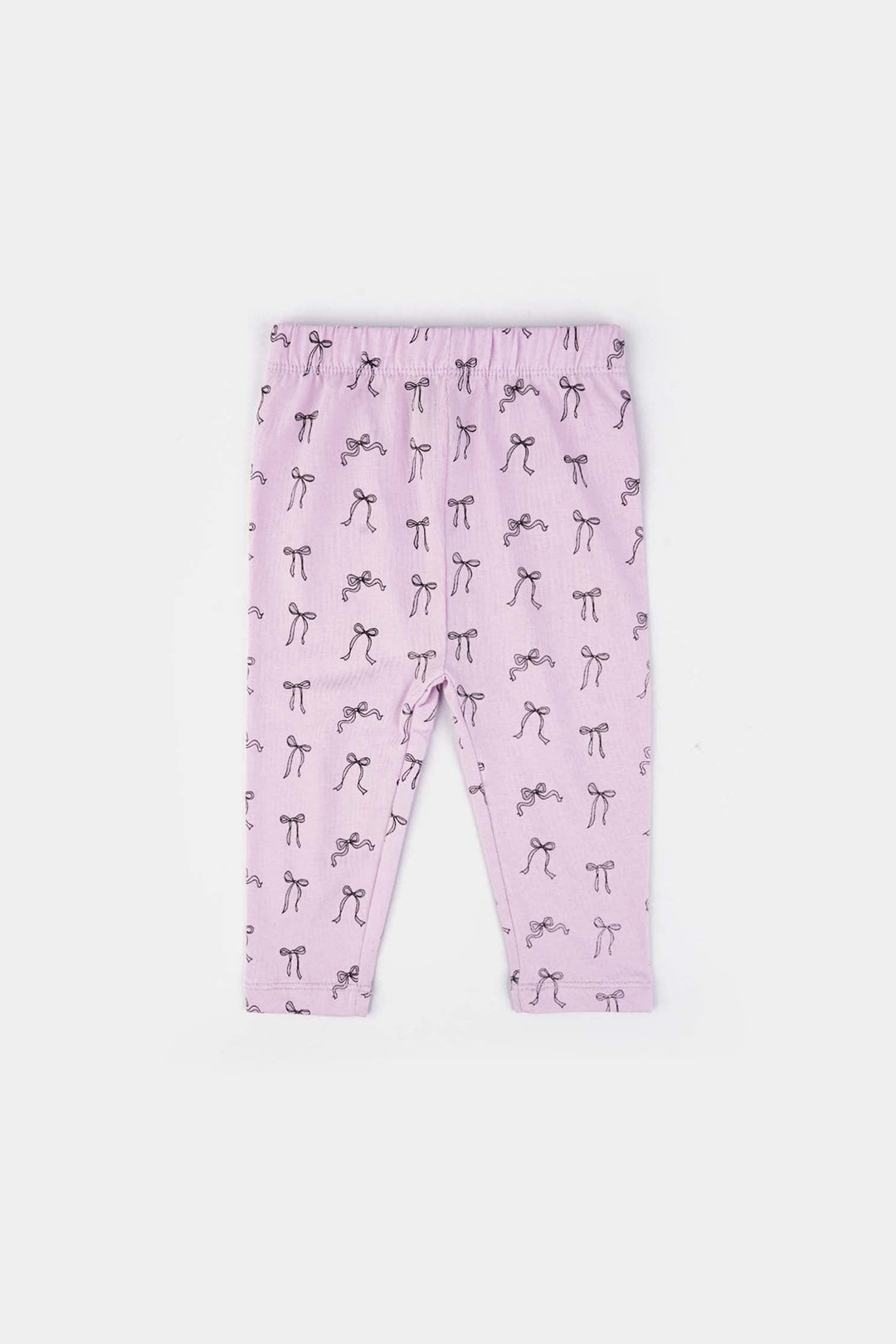 Infant Girls Jersey/Terry Printed Tights Bows