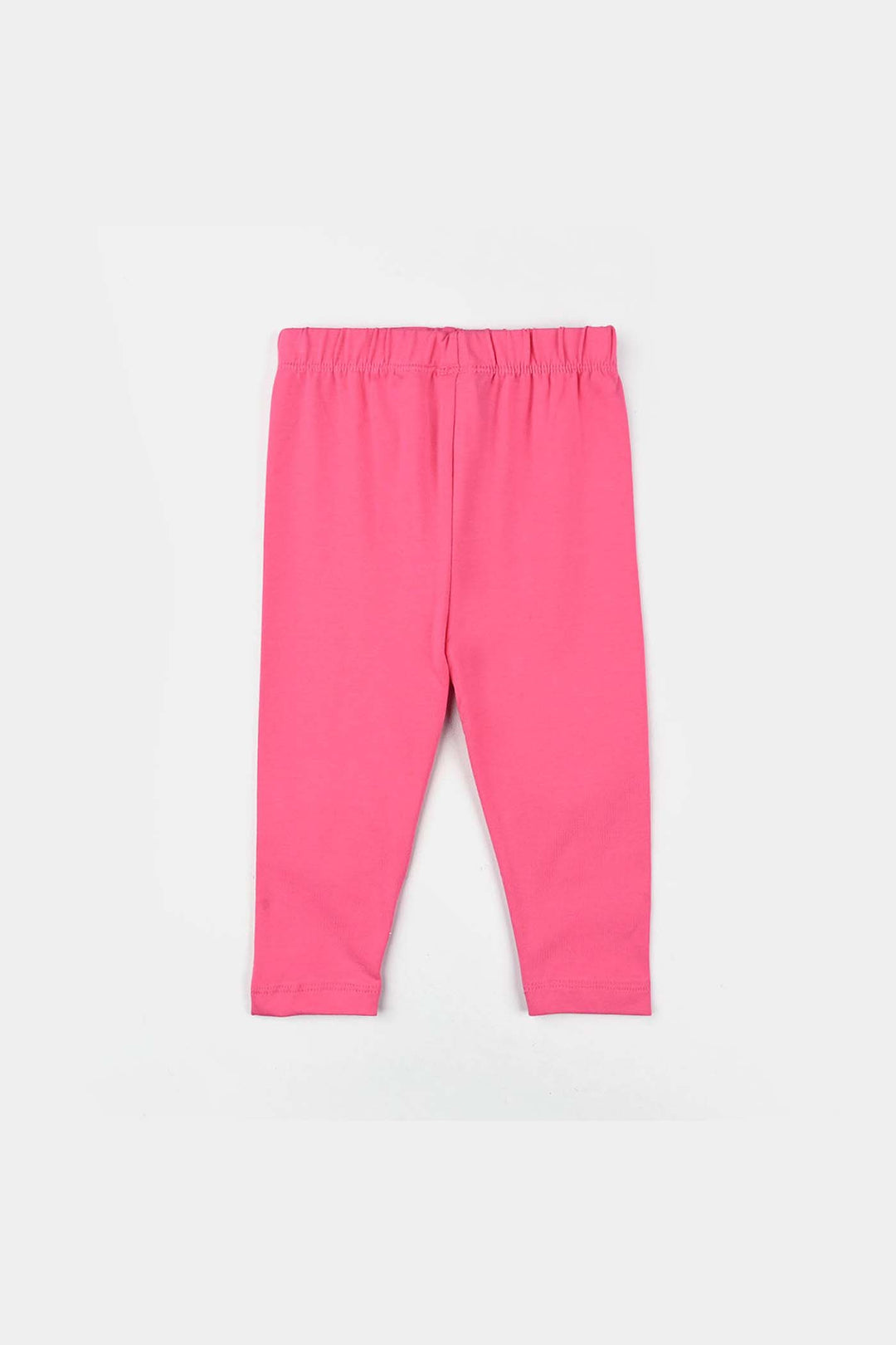 Infant Girls Jersey/Terry Embroidered Tights (Cloud) - Pink