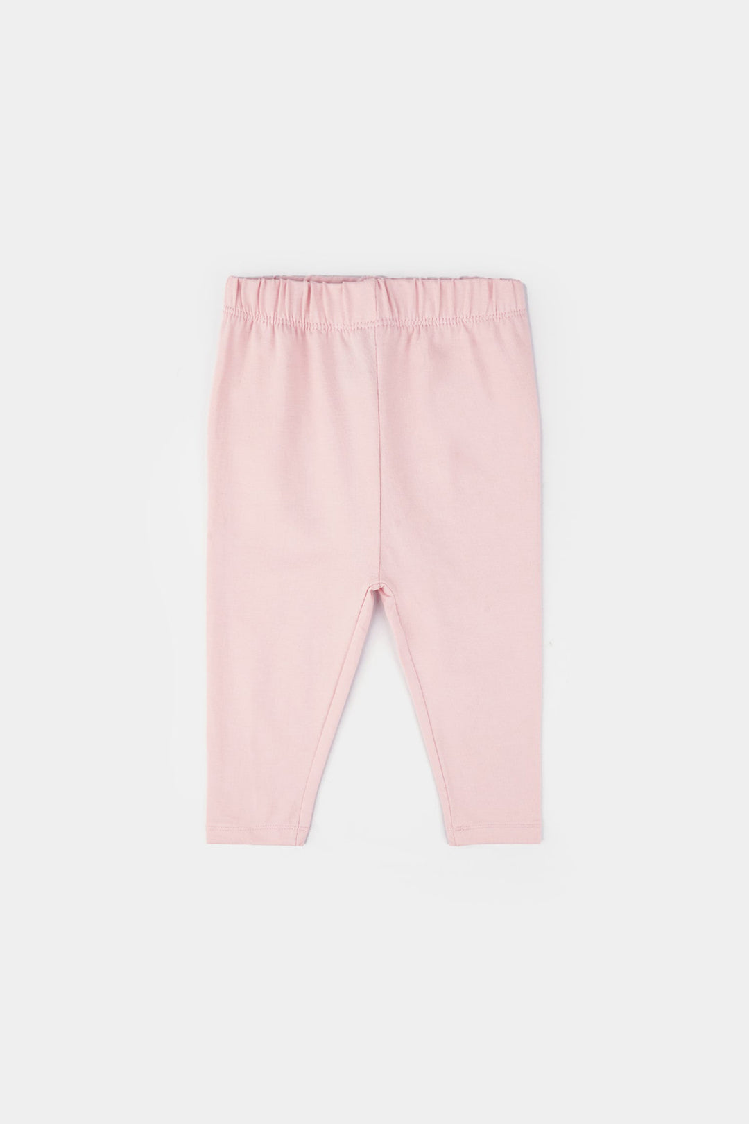 Infant Girls Jersey/Terry Emb Tights Flower-C.Pink