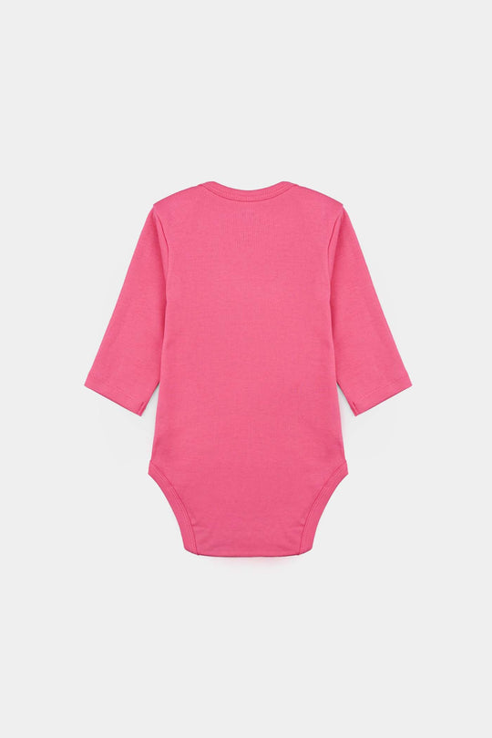 Infant Girls Cotton Interlock Basic Romper Marie-Fand.Pink