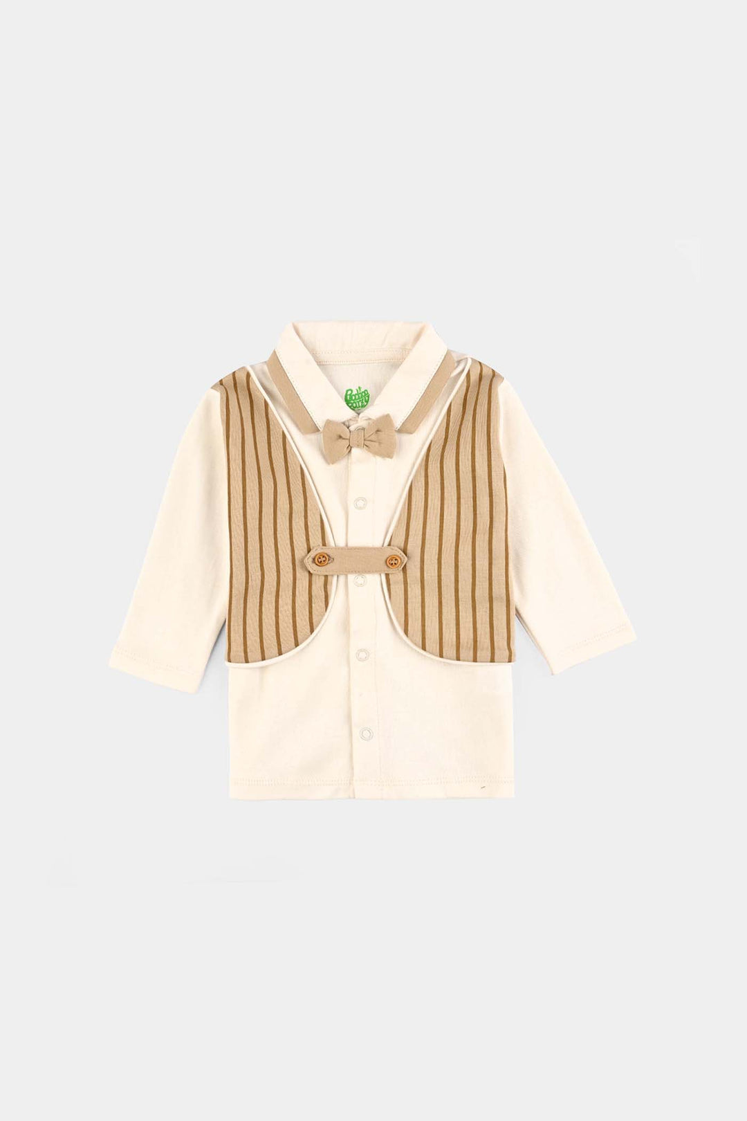 Infant Boys Cotton Interlock Suit BROWN CHIC SUIT