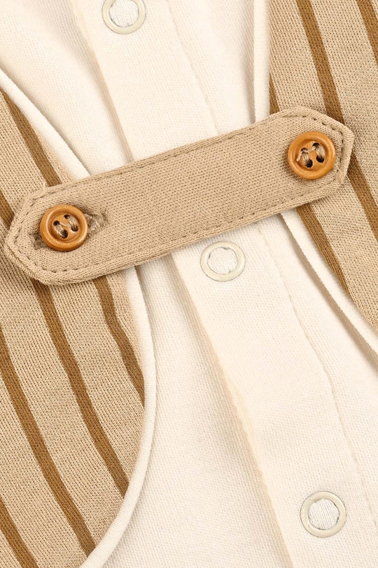 Infant Boys Cotton Interlock Suit BROWN CHIC SUIT