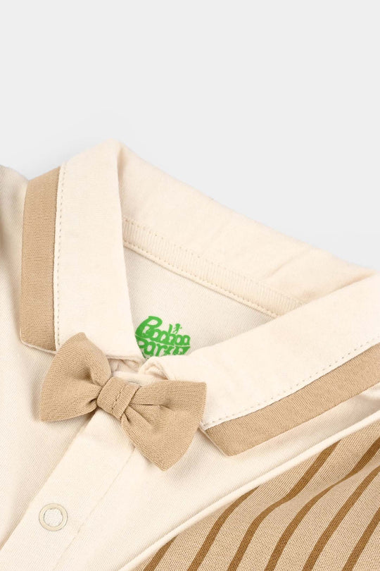 Infant Boys Cotton Interlock Suit BROWN CHIC SUIT