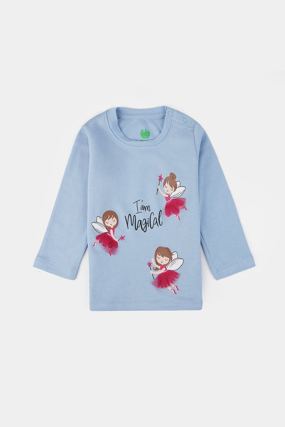 Infant Girls Cotton Interlock Suit LITTLE FAIRY-Powder Blue