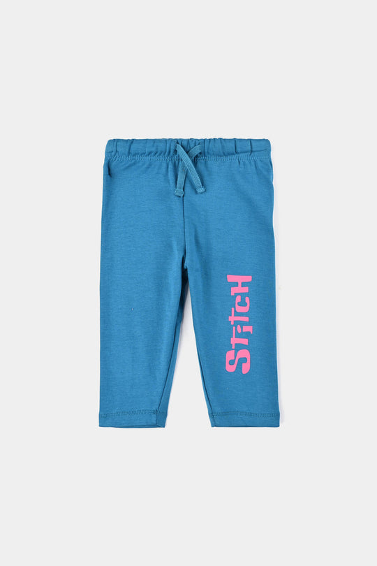 Infant Girls Cotton Interlock Suit STITCH-Blue