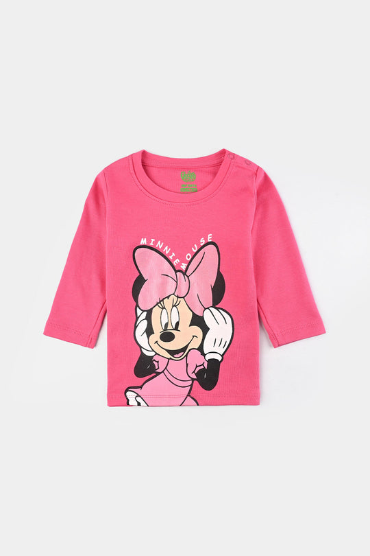 Infant Girls Cotton Interlock Suit-Pink