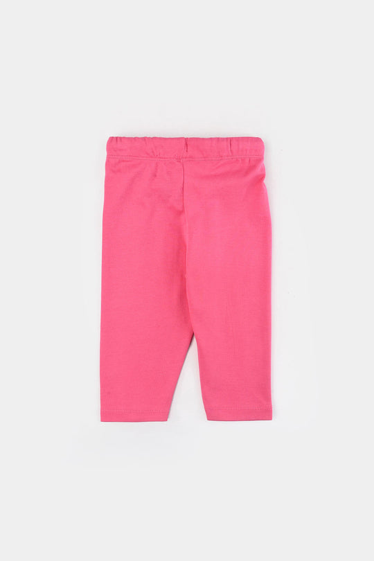 Infant Girls Cotton Interlock Suit-Pink